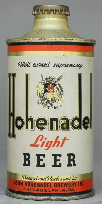 Hohenadel Light Beer Cone Top Can