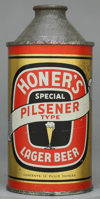 Honer's Special Pilsener Lager Beer Cone Top Can