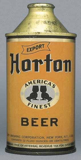 Horton Export Beer Cone Top Can