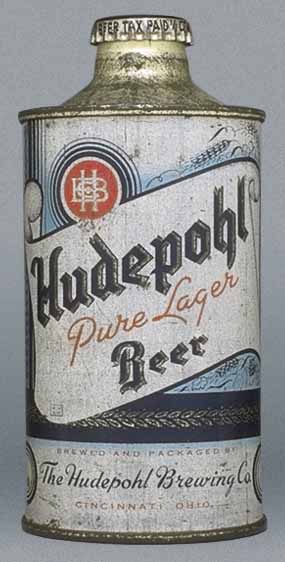 Hudepohl Pure Lager Beer Cone Top Can