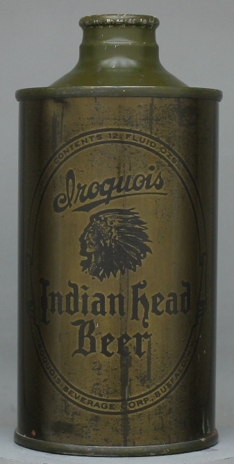 Iroquois Indian Head Beer Cone Top Can
