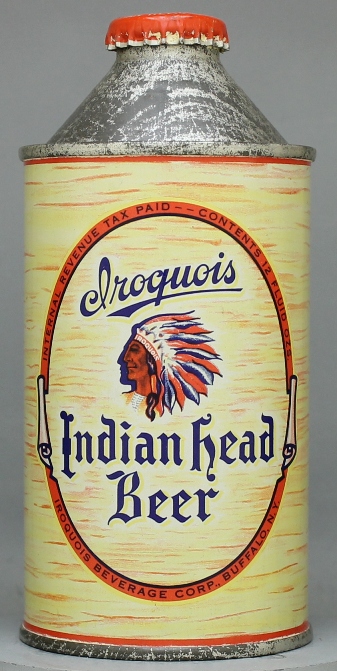 Iroquois Indian Head Beer Cone Top Can