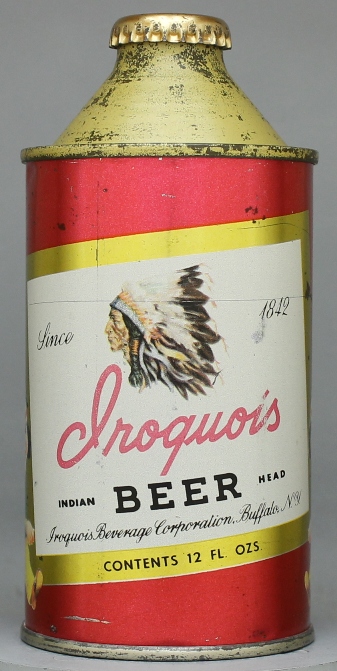 Iroquois Indian Head Beer Cone Top Can
