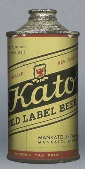 Kato Gold Label Beer Cone Top Can