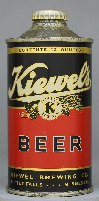 Kiewel's White Seal Beer Cone Top Can