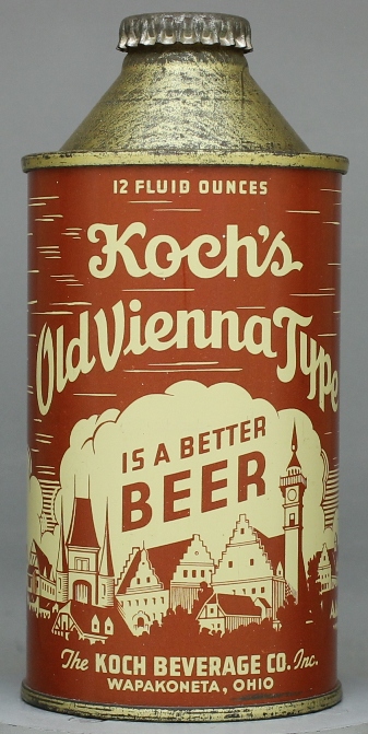 Koch's Old Vienna Beer Cone Top Can