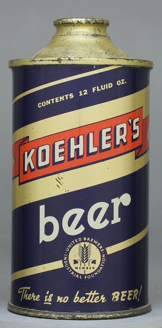 Koehler's Beer Cone Top Can
