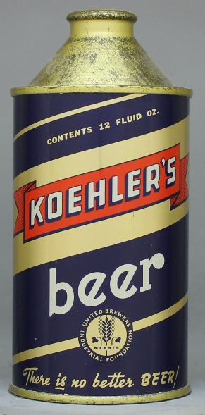 Koehler's Beer Cone Top Can