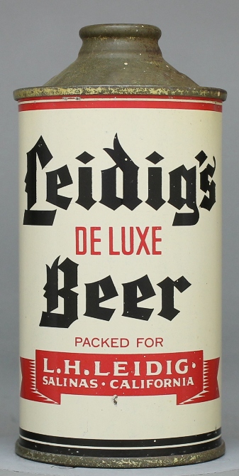 Leidig's Deluxe Beer Cone Top Can