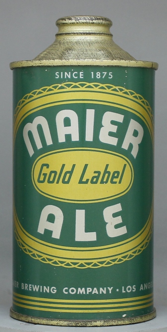 Maier Gold Label Ale Cone Top Can
