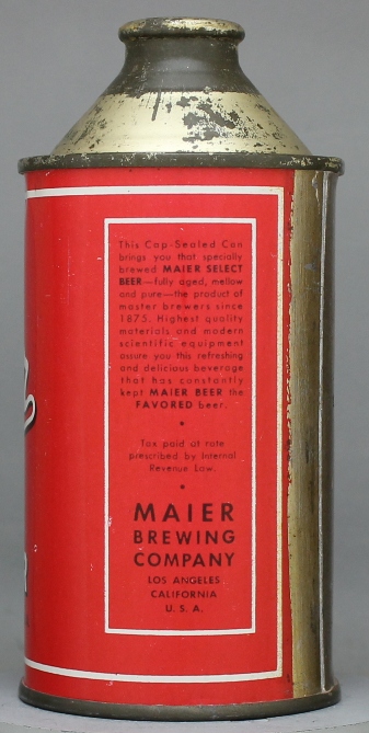 Maier Select Beer Cone Top Can
