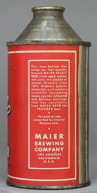 Maier Select Beer Cone Top Can