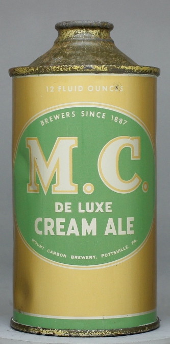 Mount Carbon Cream Ale Cone Top Can
