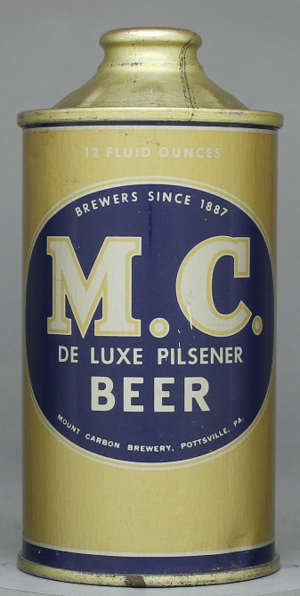 Mount Carbon Deluxe Pilsener Beer Cone Top Can
