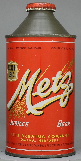 Metz Jubilee Beer Cone Top Can