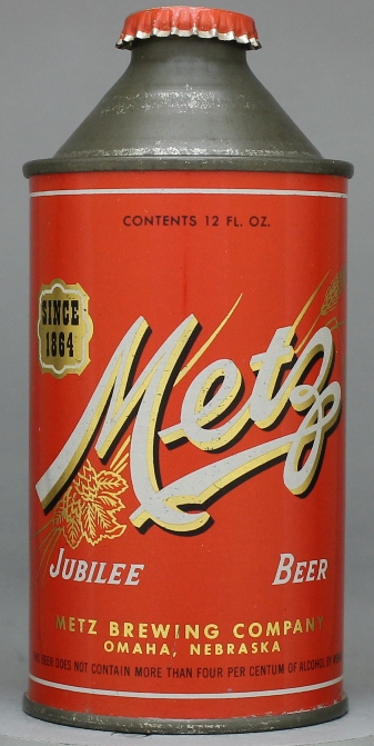 Metz Jubilee Beer Cone Top Can