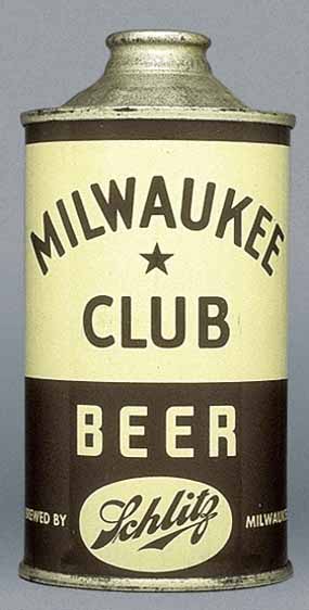 Milwaukee Club Beer Cone Top Can