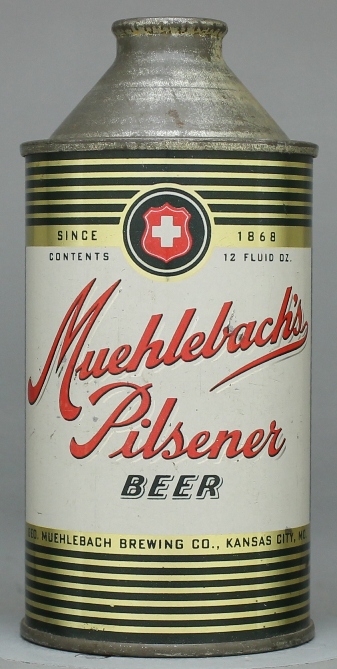 Muehlebach Pilsener Beer Cone Top Can