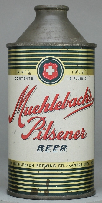Muehlebach Pilsener Beer Cone Top Can
