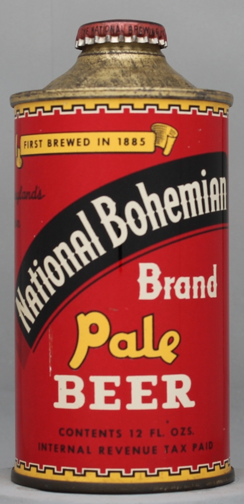 National Bohemian Brand Pale Beer Cone Top Can