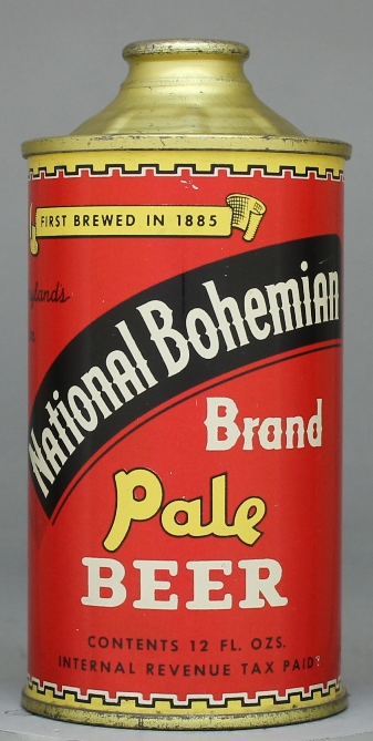 National Bohemian Brand Pale Beer Cone Top Can