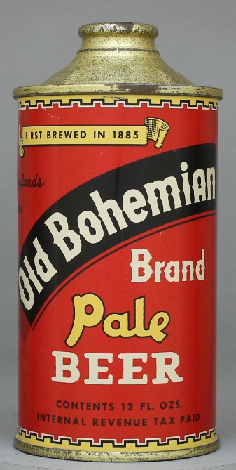 Old Bohemian Brand Pale Beer Cone Top Can