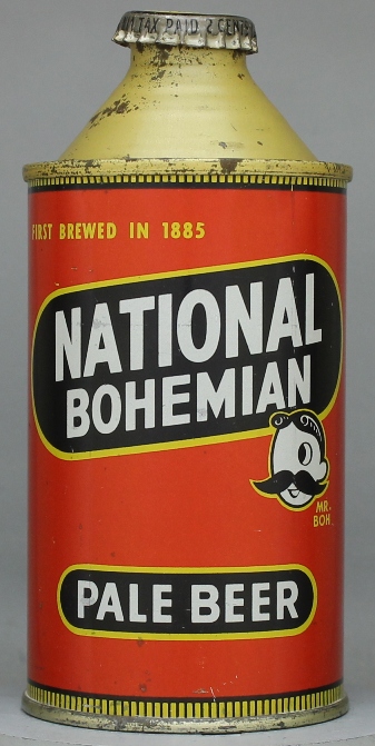 National Bohemian Pale Beer Cone Top Can