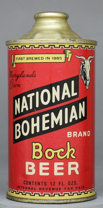 National Bohemian Brand Bock Cone Top Can