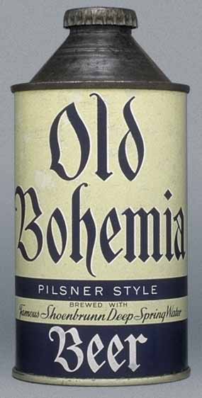 Old Bohemia Pilsner Style Beer Cone Top Can