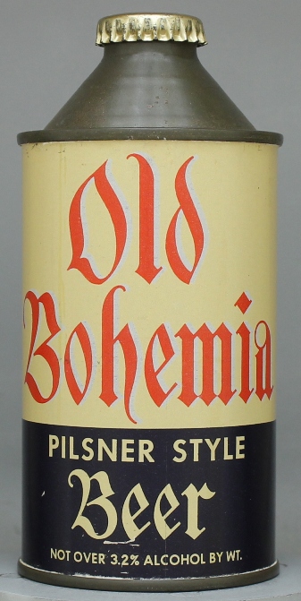 Old Bohemia Pilsner Style Beer Cone Top Can