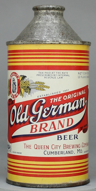 Old German Brand Beer Cone Top Can