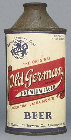Old German Brand Premium Lager Beer Cone Top Can