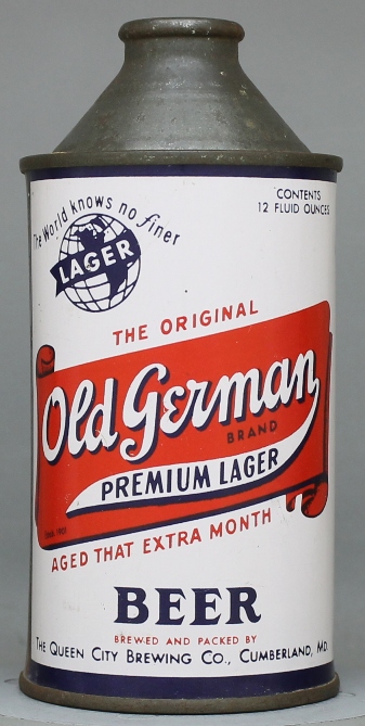 Old German Brand Premium Lager Beer Cone Top Can