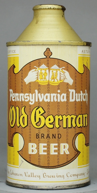 Pennsylvania Dutch Old German Beer Cone Top Can