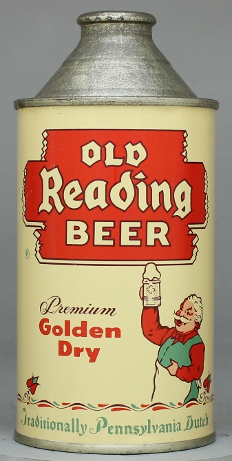 Old Reading Premium Golden Dry Beer Cone Top Can