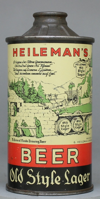 Heileman's Old Style Lager Beer Cone Top Can