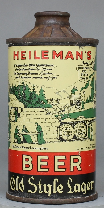Heileman's Old Style Lager Beer Cone Top Can