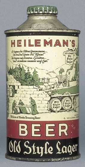 Heileman's Old Style Lager Beer Cone Top Can