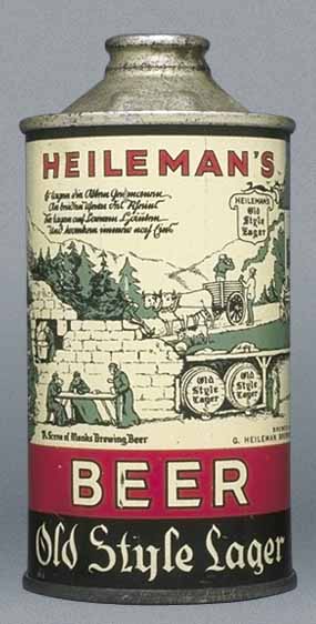 Heileman's Old Style Lager Beer Cone Top Can