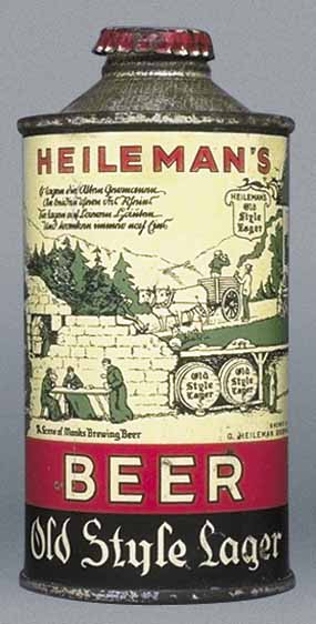 Heileman's Old Style Lager Beer Cone Top Can