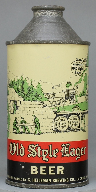 Old Style Lager Beer Cone Top Can