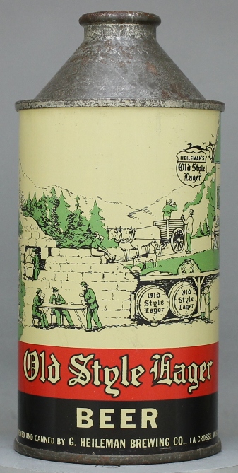 Old Style Lager Beer Cone Top Can