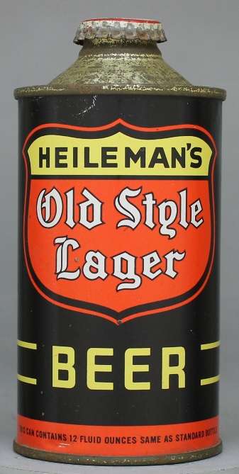 Heileman's Old Style Lager Beer Cone Top Can
