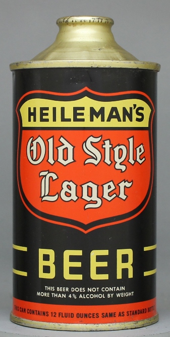 Heileman's Old Style Lager Beer Cone Top Can