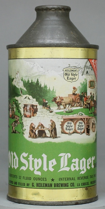 Old Style Lager Beer Cone Top Can