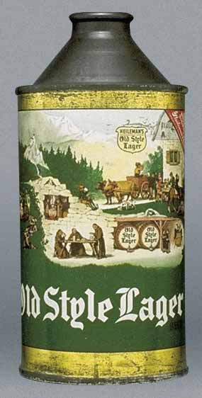Old Style Lager Beer Cone Top Can