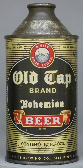Old Tap Brand Bohemian Beer Cone Top Can