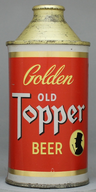 Old Topper Golden Beer Cone Top Can