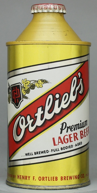 Ortlieb's Premium Lager Beer Cone Top Can