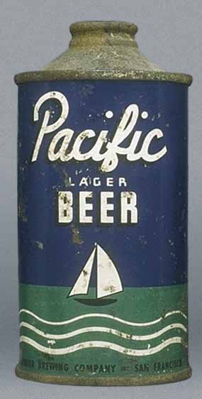 Pacific Lager Beer Cone Top Can